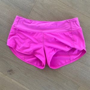 VERY RARE💓Pow Pink Lululemon Speed Up 2.5” Low Rise Shorts Size 6